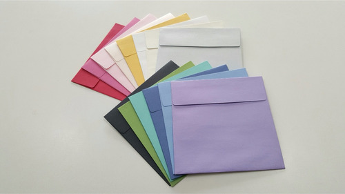 Sobres Especiales Papel Perlado U Opaco 16x16 Sol Recta X100 Color A Eleccion 24