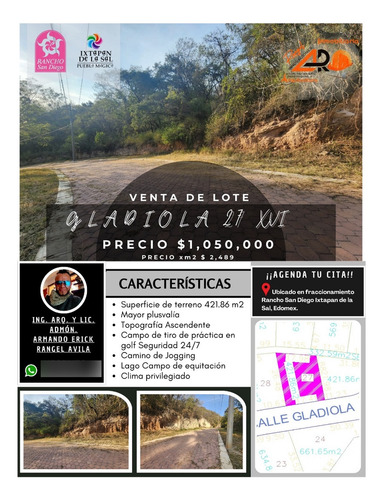 Ventla Lote Gladiola 27 En Calle Privada Con Todos Los Servicios Y Vistas Panorámicas Al Paisaje En Nueva Zona Fracc Rancho San Diego Ixtapan De La Sal Edomex
