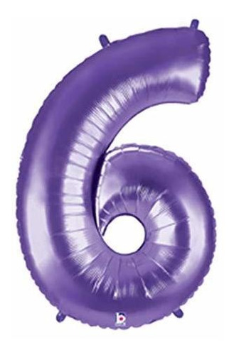 # 6 Púrpura Globo De 40  De Alta Gran Número Globo En Forma 