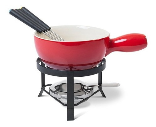 Imagem 2 de 2 de Conjunto P/ Fondue 8pcs Brinox Vermelho 1256/101