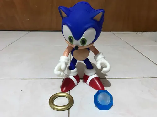 Sonic Mu eco Super Sonic Clasico Figura Articulada Con Luz