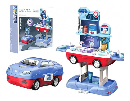 Maleta Dentista Juguete Educativo Para Niños Juegos De Rol Color Azul