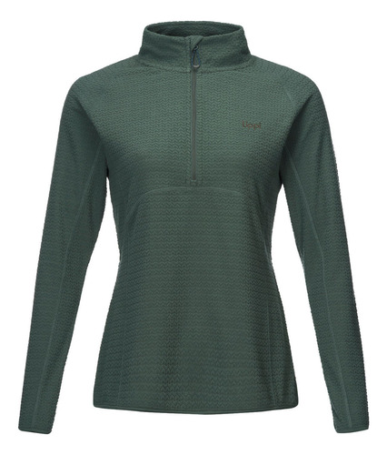 Poleron Mujer Lippi Jacaranda Nano-f 14 Zip Verde Oscuro