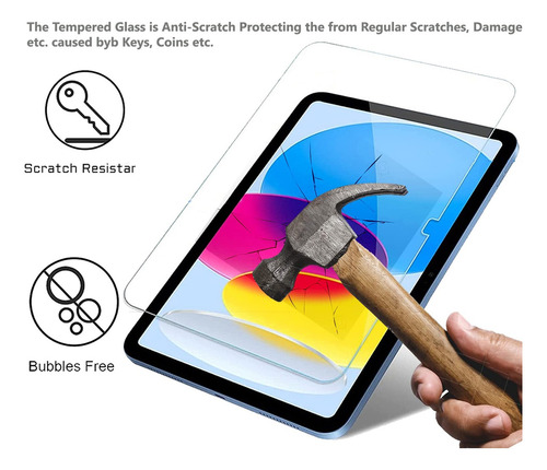 Funda Soft Tpu Reforzada Para iPad 10.9 Gen 10 + Vidrio