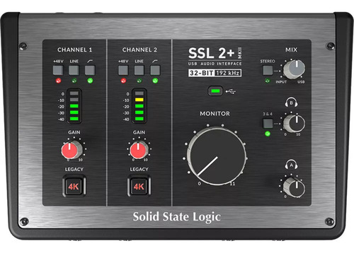 Interface Ssl2+ Mkii Solid State Logic 32bit 192khz Áudio 4k