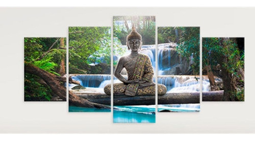 Juego De 5 Lienzos De Pintura De Paisaje De Buda Zen Moderno