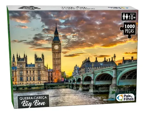 Quebra Cabeça 1000 Peças Big Ben Londres Pais&Filhos
