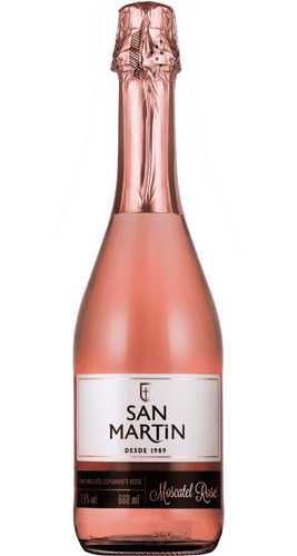 Imagem 1 de 2 de Espumante Vinho Moscatel Rosé San Martin Suave Doce 660ml