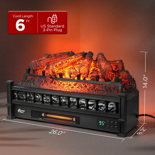 Calentador Eléctrico De Cuarzo Infrarrojo Wifi 66 Cm Con Con