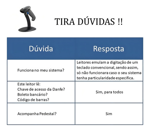 Leitor De Código De Barras Tanca Tl-140 Usb 1d C/ Suporte Cor Preto 5V