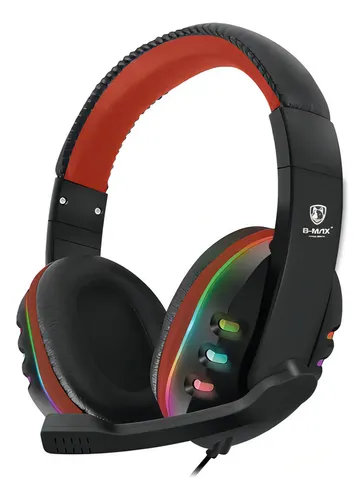 comprar Headset Gamer Com Microfone E Fone P2 Compatível Xbox One Ps4 Pc Mobile Vermelho RGB