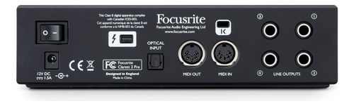 Interfaz de audio Focusrite Clarett Thunderbolt 2Pre 127V
