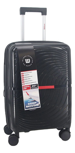 Wilson Carry On Rigida Para Cabina Chica De Viaje Maleta Equipaje De 20 Pulgadas Aprobada Por Aerolíneas Ruedas Giratorias Con Candado Tsa Color Negro