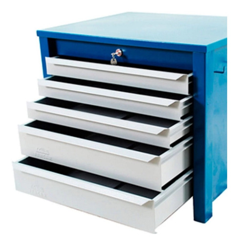 Imagem 4 de 4 de Gaveteiro Organizador Com 5 Gavetas Ferramentas Azul Fercar