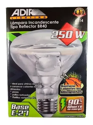 Lámpara BR-40 250 W tipo reflector infrarrojo