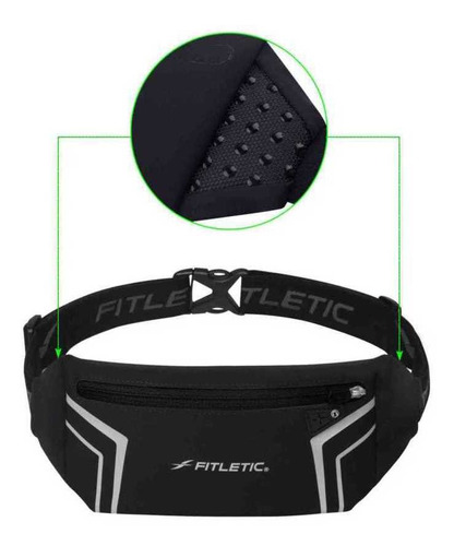 Bolsa para correr Blitz Fitletic, color: negro