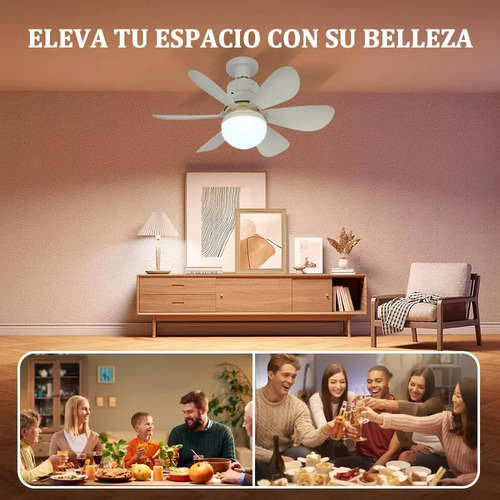 Lámpara Led Silenciosa Para Ventilador De Techo Con Control