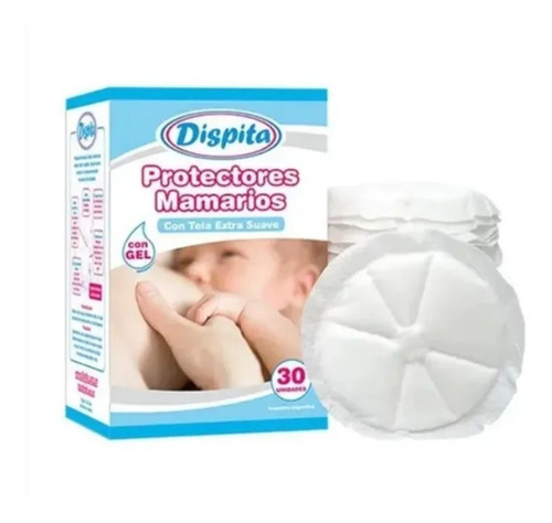 Imagen 1 de 3 de Protectores Mamarios X30 Unidades Con Gel Y Adhesivo Dispita