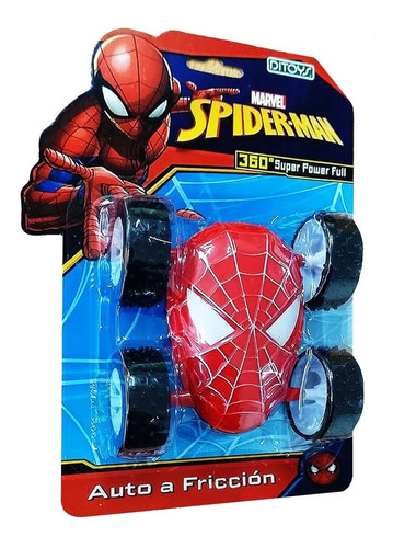 Spiderman Auto A Friccion Tumbling Car Gira 360 Grados Ditoy