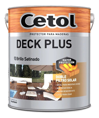 Cetol Deck Plus Doble Filtro Solar 4 Lts. Akzo - Iacono