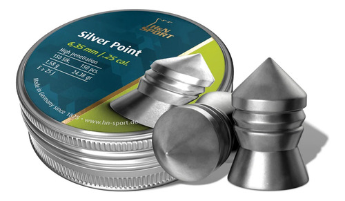 Chumbo Hyn Silver Point 6.35 Mm 150 Unidades Caza Tiro 