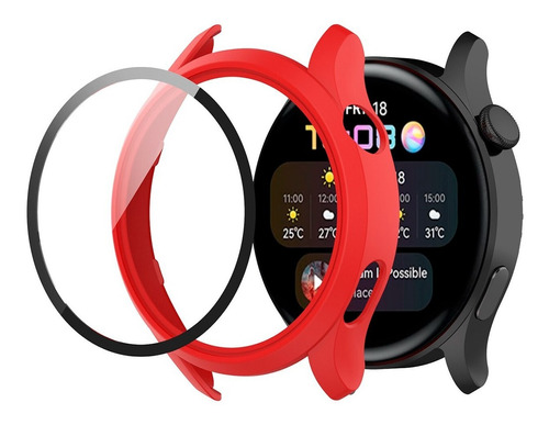 Carcasa Protector Vidrio Templado Para Huawei Watch 3 Funda 