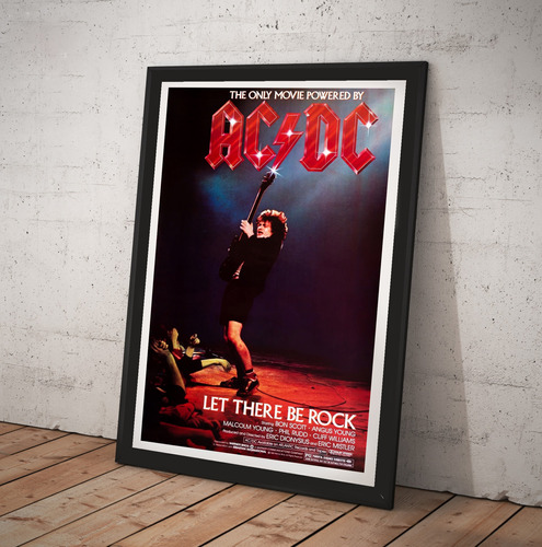 Cuadro Acdc Lamina Poster Vidrio Let There Be Rock Ac/dc