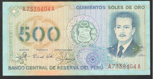 Billete Peru 500 Soles De Oro (1982) Rio