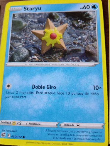 Proxy/repli Carta Pokemon Staryu