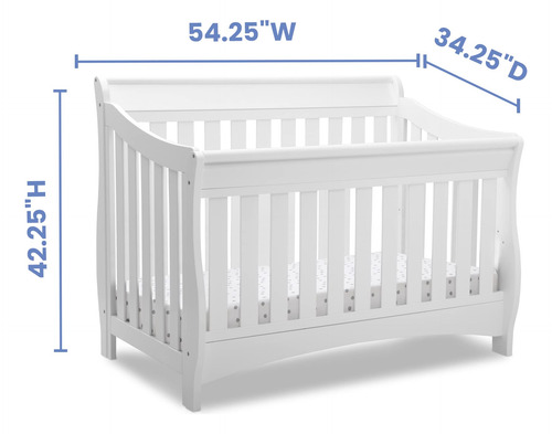 Cuna Delta Children Bentley S Series 4 En 1, Color Blanco