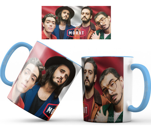 Mug Taza Interior Oreja Azul Morat Banda Cantantes Musica 04