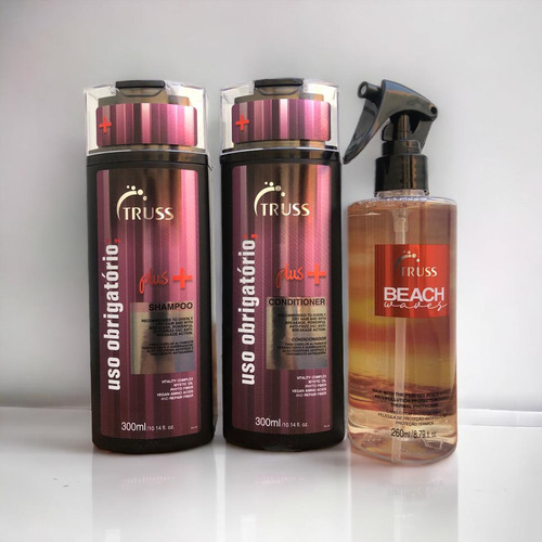 Truss Plus Mais Shampoo Condicio 300ml + Beach Waves 260ml