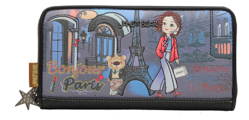 Cartera Con Estampado Paris Dream Janet Bear Jw003a