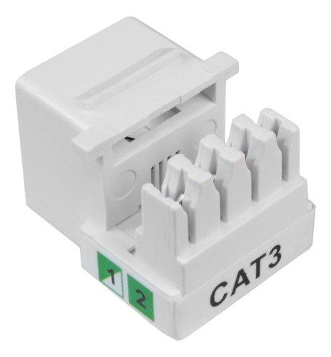 Conector Fêmea Rj11 Keystone Telefonia Cat3 4 Vias Branco