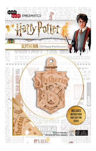 Emblema: Harry Potter: Slytherin - Modelo Para Armar 3d-madera, De Harry Potter  -. Editorial Insight, Tapa Blanda, Edición 1 En Inglés, 2018