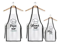 Comprar Delantal Chef Adulto Mamá Papá Y Mini Chef Niño