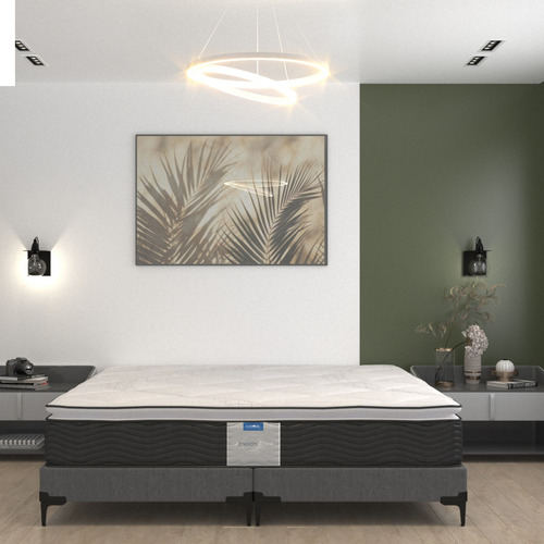 Colchón King Size Restonic Lumbar Foam Antibacterial Fresh