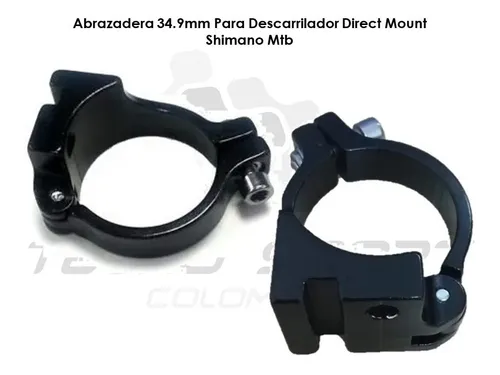 Abrazadera 34.9mm Descarrilador Montaje Directo Shimano Mtb