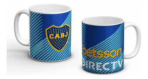 Taza Boca Juniors Personalizada Con Tu Nombre Nro 7