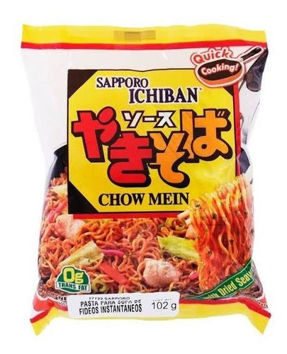 Sapporo Ichiban Chow Mein De 102 G. - Caja De 24 Piezas