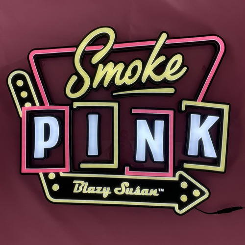 Letrero Luminoso Smoke Pink Blazy Susan