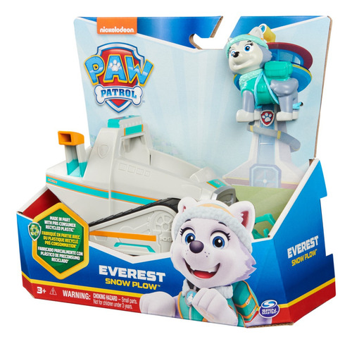 Paw Patrol Vehículo Básico Sustentable Everest Snow Plow Azul Claro