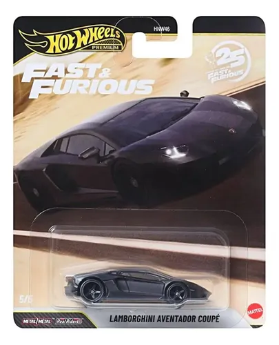 ミニカー FAST&FURIOUS LAMBORGHINI LIMITED EDITION Hot Wheels Fast And Furious 25º aniversário da Lamborghini preta
