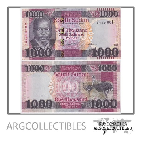 Sudan Del Sur Billete 1.000 Pounds 2020 P-17 Unc