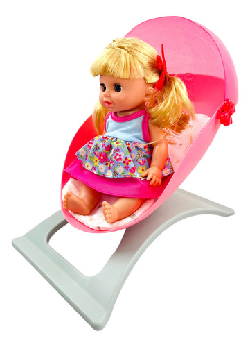 Bebé, Muñeca Con Mesedora, Juguete Para Niña Color Rosa