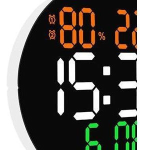 Relógio De Parede Digital De 10 Com Temperatura E Umidade