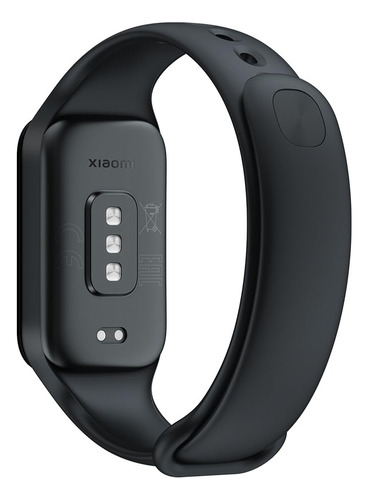 Funda deportiva para Xiaomi Mi Band 8 Active Smartwatch, versión global, color negro, correa, color bisel negro, diseño de pulsera de malla negra