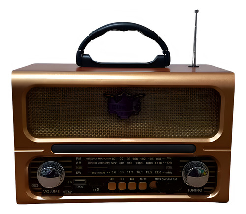 Bocina Retro Con Radio Am/fm Bluetooth Link Bits, Rd-246
