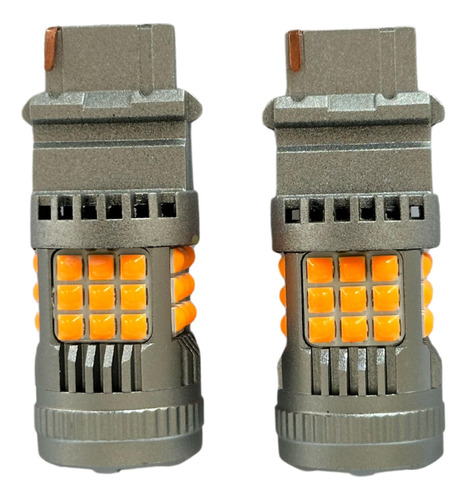 2 Focos Led Direccional Super Canbus 3156 Plateado Ambar