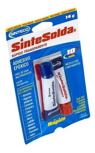 Pegante Adhesivo Sintesolda Rapido Transparente 10 Minutos